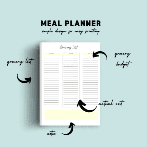 Meal Planner and Grocery List Download